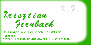 krisztian fernbach business card